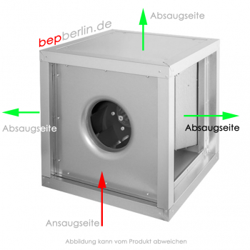 4.500 m³/h, Airbox Küchenabluftbox , 500 x 500 x 500 mm